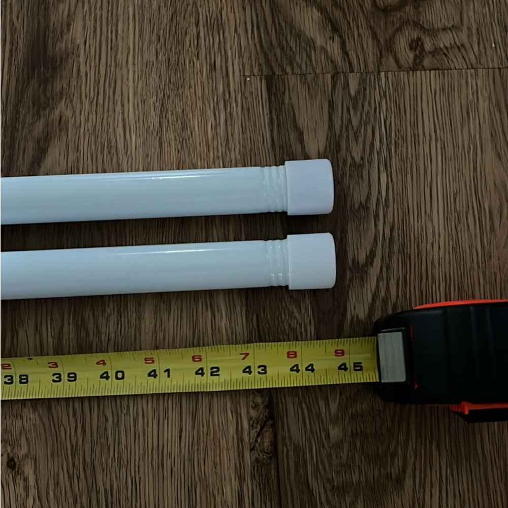 White Clothing Rods - Picture 2 of 3